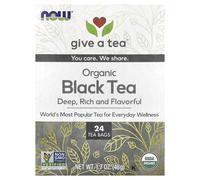 NOW Foods, Organic Black Tea, 24 Tea Bags, 1.7 oz (48 g)