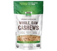 Now Foods, Real Food Organic, Whole, Raw Cashews, Unsalted, 10 oz (284 g)