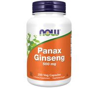 Now Foods, Panax Ginseng Extract, 500mg, 250 Vegan Capsules, Lab-Tested, Gluten Free, Soy Free, Vegetarian, Non-GMO