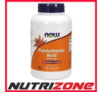 Now Foods Pantothenic Acid 500mg B-Complex Vitamin Brain & Enrgy Support 250 cap