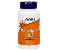 Now Foods Pantothenic Acid - 500mg Vitamin B5 - 100 Veg Capsules
