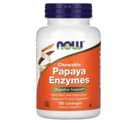 NOW Foods Papaya Enzymes Digestion Daily Wellness Support Chewable - 180 Lozenges