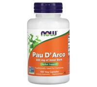 NOW Foods Pau D Arco Herbal Wellness 500mg Capsules - 100 Vegan Capsules