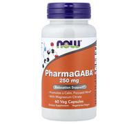 NOW Foods, PharmaGABA With Magnesium Citrate, 250 mg, 60 Veg Capsules