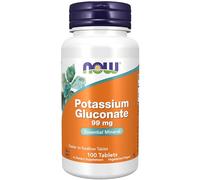 Now Foods, Potassium Gluconate, 99mg, 100 Vegan Tablets, Lab-Tested, Gluten Free, Soy Free, Vegetarian, Non-GMO