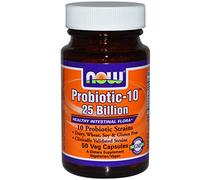 NOW Foods Probiotic-10 25 Billion, 50 Vcaps(Size: 50)