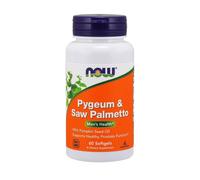 NOW Foods Pygeum & Saw Palmetto, 60 softgels