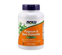 NOW Foods Pygeum & Saw Palmetto with Pumpkin Seed Oil, 120 Softgels for Prostate & Urinary Health