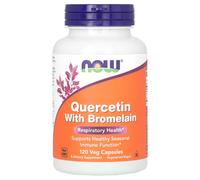 NOW Foods Quercetin with Bromelain 120 Veg Capsules | Bioflavonoid Formula