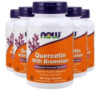 Now Foods Quercetin with Bromelain 5X120 Caps 800mg and 2400GDU