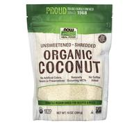 NOW Foods, Real Food, Organic Coconut, Unsweetened, Shredded, 10 oz (284 g)