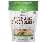 NOW Foods, Real Food, Organic Crystallized Ginger Slices, 12 oz (340 g)