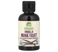 NOW Foods, Real Food, Organic Monk Fruit, Liquid Sweetener, Vanilla, 1.8 fl oz (53 ml)