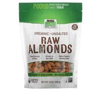 NOW Foods, Real Food, Organic Raw Almonds, Unsalted, 12 oz (340 g)
