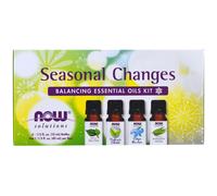 Now Foods, Seasonal Changes, Balancing Essential Oils Kit, 4 Bottles, 1/3 fl oz. (10 ml) Each