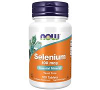 Now Foods, Selenium, 100mcg, Yeast Free, 100 Vegan Tablets, Lab-Tested, Vegetarian, Gluten Free, SOYA Free, Non-GMO