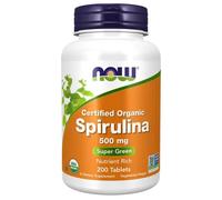 NOW Foods Spirulina Organic 500mg Tablets 200 Tablets
