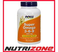 Now Foods Super Omega 3-6-9 1200mg Cardiovascula Health - 180 softgels