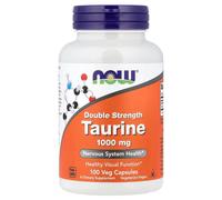 NOW Foods Taurine, 1000mg Double Strength - 100 Vegan Capsules