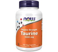 Now Foods, Taurine, Double Strength, 1,000mg, 100 Vegan Capsules, Essential Amino Acid, Gluten Free, Soy Free, Vegetarian, Taurine Supplement