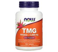 NOW Foods TMG 1000mg 100 Tablets | Trimethylglycine for Heart & Liver Health