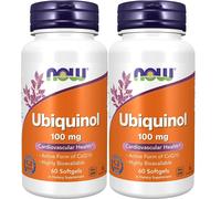 NOW Foods Ubiquinol 100mg 2X60/1X120 Softgels Active Form of Coq10 Bioavailable