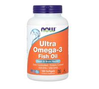NOW Foods Ultra Omega 3 500 EPA/250 DHA 180 Softgels | Fish Oils Cardio Support