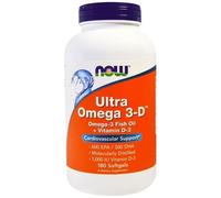 NOW Foods | Ultra Omega 3-D with Vitamin D-3 | 1 x 180 softgels