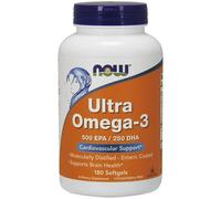 Now Foods Fish Oil Ultra Omega-3 500 mg EPA / 250 mg DHA for Heart Health 180 Softgels