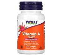 NOW Foods Vitamin A 10,000 IU 100 Softgels | Eye, Skin & Immune Support
