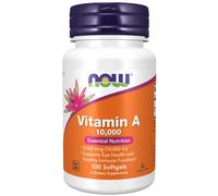 NOW Foods Vitamin A 10,000iu 100 Softgels, Supports Eye Health & Immune System