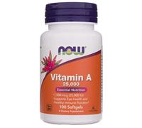 Now Foods Vitamin A 25000 IU 750 mcg 100 Softgels Eye Vision Immune Support