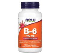 Now Foods - Vitamin B-6 | Essential for Energy Metabolism and Nervous System Health - 100mg, 100 Capsules