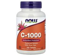 NOW Foods Vitamin C-1000 with Rose Hips - Sustained Release - 100 tablets
