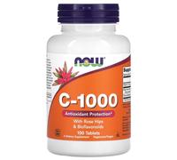 NOW Foods Vitamin C-1000 with Rosehips & Bioflavonoids 100 Vegetarian Tablets