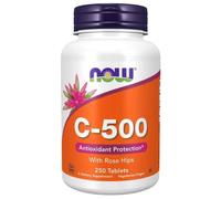 NOW Foods Vitamin C-500 with Rose Hips, 250 tablets