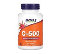 NOW FOODS VITAMIN C-500 WITH ROSE HIPS IMMUNE SYSTEM BONE HEALTH 250 TABS
