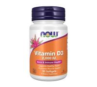 NOW Foods Vitamin D-3 2000iu Softgels 30 Softgels