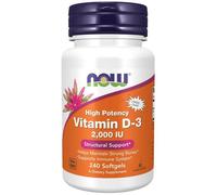 Vitamin D-3, 2,000 IU, 240 Softgels - Now Foods - UK Seller