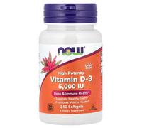 Now Foods, Vitamin D-3, High Potency, 5,000 IU, 240 Softgels