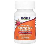 NOW Foods, Vitamin D-3, Max Potency, 50,000 IU, 12 Softgels