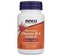 NOW Foods Vitamin D-3, 5000iu x 120 Softgels