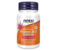 Now Foods Vitamin D3, 5000 IU, 240 Softgels (Pack of 4)