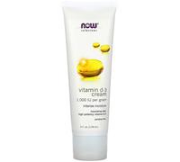NOW Foods Vitamin D3 Cream 118ml | 1,000 IU/g for Skin Hydration & Moisturising