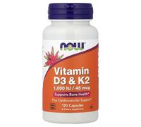 NOW Foods Vitamin D3 & K2, 120-240 Capsules, Fresh Stock, Free P&P
