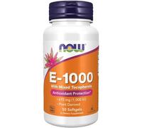 NOW Foods Vitamin E-1000 Natural Mixed Tocopherols Softgels 50 Softgels