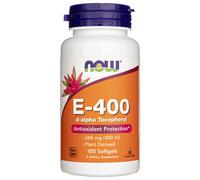 NOW Foods Vitamin E-400, Natural, 100 softgels