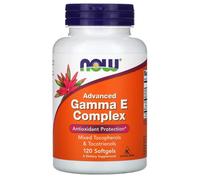 NOW Foods Vitamin E Gamma E Advanced Antioxidant Daily Wellness Support Formula Softgels - 120 Softgels