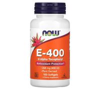 NOW Foods Vitamin E Natural Antioxidant 400IU Daily Wellness Support Softgels - 100 Softgels