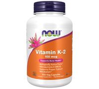 NOW Foods Vitamin K2 100mcg 250 Vegetarian Capsules, Strong Bones Blood Clotting
